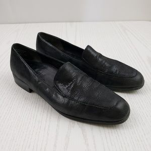 Munro American Black Shimmer Loafers Flats Slip On